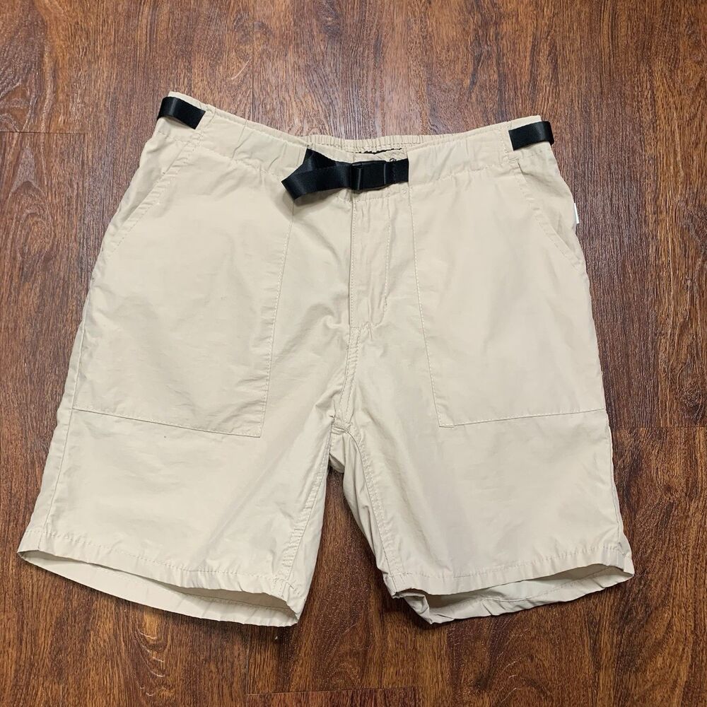 Onia Utility Hybrid Shorts Men’s Sz S Tan Cream Belted Black